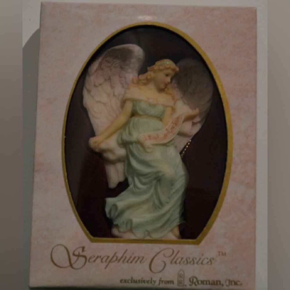 Vintage 1995 Seraphim Classics Angel Ornament 'Laurice' Wisdom's Child by Roman